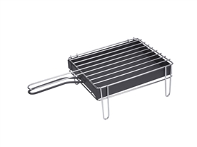 Grille de barbecue 53.5x40 cm acier inoxydable support extensible