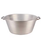 Aluminium basin for grease and jam - 62 litres