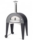 Outdoor pizza oven 80x50 cm with trolley