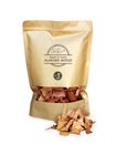 Pack of big almond chips for barbecue