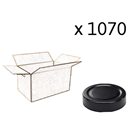Capsule for Jar High Skirt diam 58 mm black color by 1070