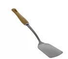 Stainless steel spatula with waxed wooden handle