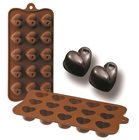 Silicone mold for 15 chocolate hearts