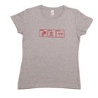 Women's T-shirt S Grape Press Tom Press wine gray heather silkscreen bordeaux