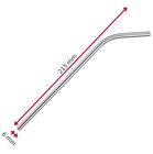 4 stainless steel curved straws