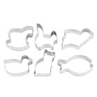 6 stainless steel pet cookie cutters