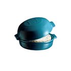 Emile Henry Calanque Blue Ceramic Oven Roasted Cheese Dish