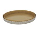 Perforated fluted stainless steel pie pan 28 cm removable bottom LIFETIME GUARANTEED