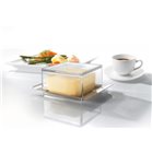 Elegant butter dish 125 g in stainless steel and translucent lid
