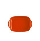 Rectangular oven dish 30 cm le bon dish in glazed ceramic Tuscan orange Emile Henry