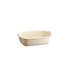 Individual rectangular oven dish 22 cm le bon dish in white enamelled ceramic Clay Emile Henry