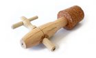 Wooden tap with cork 4 inches