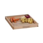 Beech wood drawer for fruit and vegetable storage cabinet