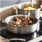 28 cm straight pan with removable 3-layer induction stainless steel handle made in France