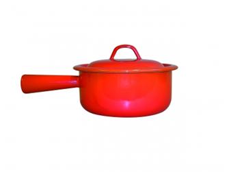 Enamelled pan with lid 16 cm