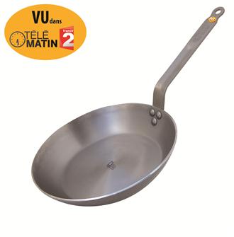 Round 32 cm frying pan with beeswax coating