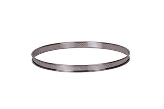 Stainless steel perforated tart ring - 28 cm in diameter