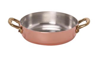 Egg pan in tin lined copper 14 cm