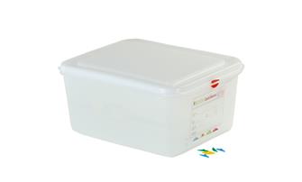 Hermetic plastic box Gastronorm 1/2. Capacity: 10 litres, Height: 15 cm
