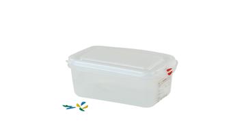 Hermetic plastic box Gastronorm 1/4. Capacity: 2.8 litres, Height: 10 cm