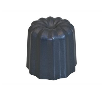 4 Bordeaux fluted molds 5.5 cm in non-stick steel