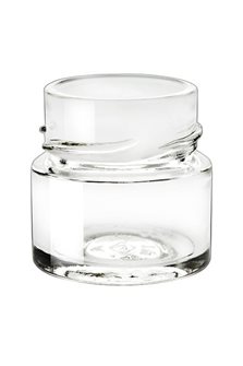 Glass jar 40 ml diam 45 mm with capsule with high skirt by 80