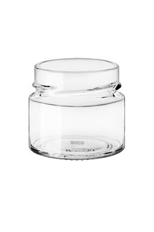 Glass jar 106ml diam 60 mm with capsule with high skirt by 24