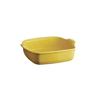 Square ceramic dish - 23.5 cm - yellow Provence