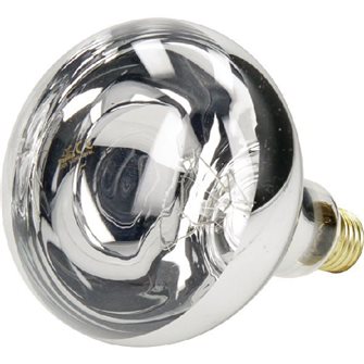 Aluminized white 150W infrared light bulb