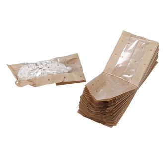 Bags for sausage and dry sausage perforated kraft and transparent by 50
