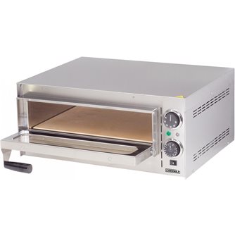 Pro stainless steel electric pizza oven 2 kW 300°C with timer