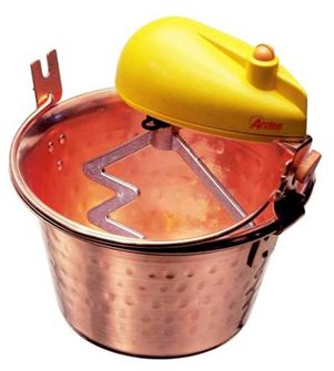 Copper cauldron with mixer 3 litres