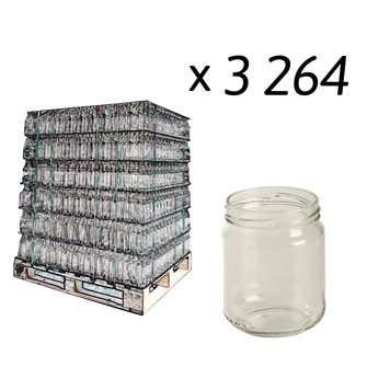 Protected ring glass jar 228 ml per pallet 3264