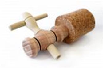 Wooden tap with cork 3 inches
